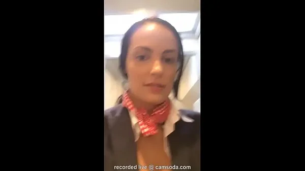 New Flight attendant uses in-flight wifi to cam on camsoda fresh Movies