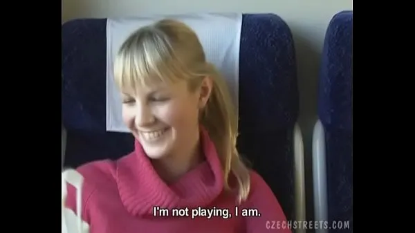 New Czech streets Blonde girl in train fresh Movies