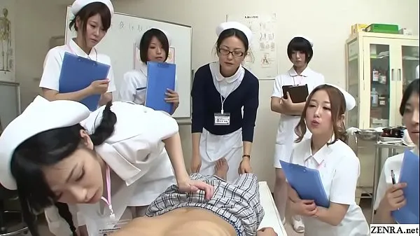 Nové JAV nurses CFNM handjob blowjob demonstration Subtitled nové filmy