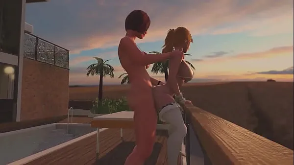 Nieuwe Redhead Shemale fucks Blonde Tranny - Anal Sex, 3D Futanari Cartoon Porno On the Sunset nieuwe films