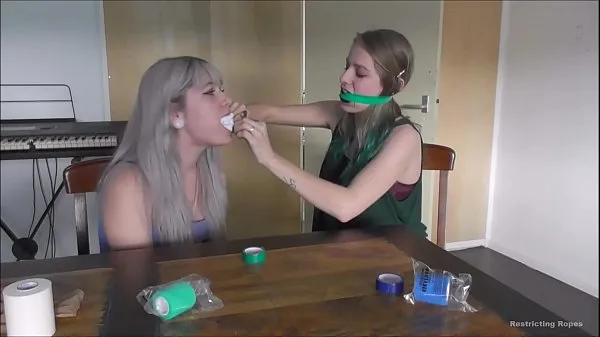 New Two teen girls try gags fresh Movies