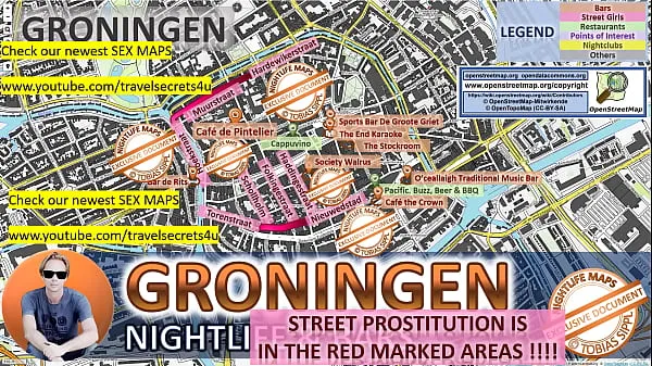 Nuevas Mapa de prostitución callejera de Groningen, Países Bajos, con indicación de dónde encontrar trabajadores callejeros, autónomos y burdeles. te mostramos el Bar, la Vida Nocturna y el Barrio Rojo de la Ciudadpelículas nuevas