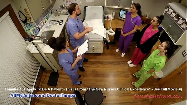 CNA Interna Reina, Lenna Lux, Angelica Cruz Preform First Experience Medically Checking Patients While Instructor Nurse Lilith Rose and Doctor Tampa Look On To Assess What The New Nurses Have Learned During Their Classes Film baru yang segar