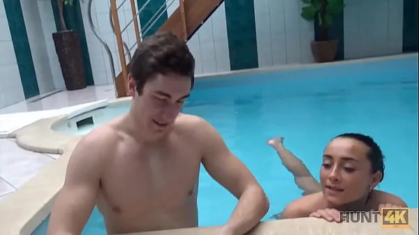 New HUNT4K. Swimming pool is a nice place for guy to fuck boys GF for cash fresh Movies