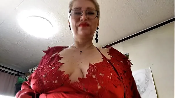 新的 Mature Slut Goddess in red lingerie sucks cock and fucks leisurely... Hot footjob and many other 新鲜电影