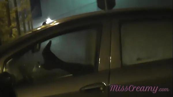 New Sharing my slut wife with a stranger in car in front of voyeurs in a public parking lot - MissCreamy fresh Movies