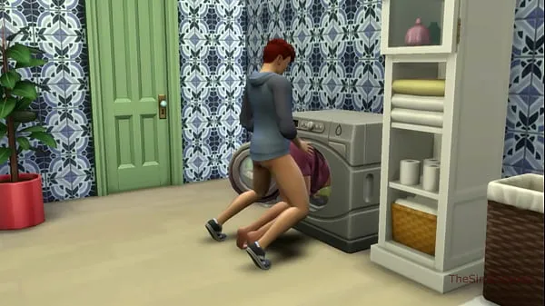 New Sims 4, reale voiceover, cheating Step-mom stuck in washer while fucking step-son doggy fresh Movies