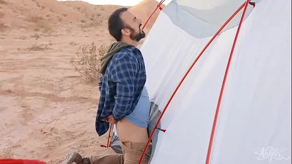 Mason) Slips His Big Cock In The Tent So That Kinky (Jade Venus) Can Suck It - Trans Angels Filem baharu baharu