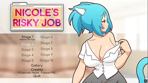 Novi Nicole Risky Job [Hentai game PornPlay ] Ep.2 fondling tits to attract more customers sveži filmi