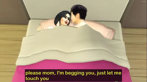Nya Japanese Step-mom and virgin step-son share the same bed at the hotel room on a business trip färska filmer