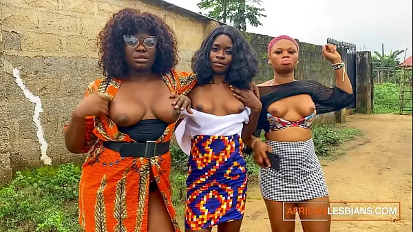 Νέες Horny African Babes Show Tits For Real Lesbian Threesome After Jungle Rave νέες ταινίες