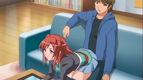 step Brother gets a boner when step Sister sits on him - Hentai [Subtitled Film baru yang segar