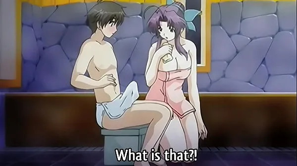 Step Mom gives a Bath to her 18yo Step Son - Hentai Uncensored [Subtitled Film baru yang segar