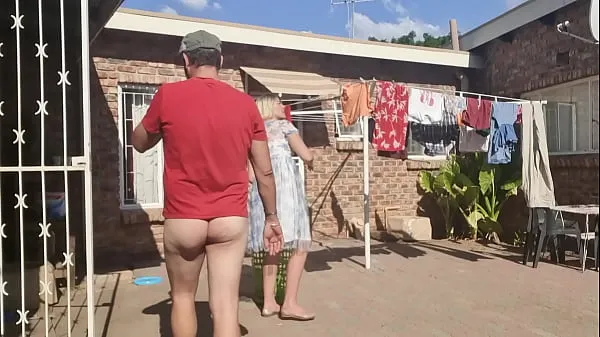 Novi Outdoor fucking while taking off the laundry sveži filmi